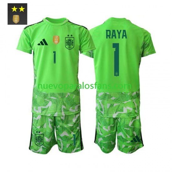 Camiseta de Fútbol España David Raya 1 Portero Niño Tercera 2026-2027 Manga Corta