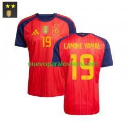 Camiseta de Fútbol España Lamine Yamal 19 Hombre Casa 2026-2027 Manga Corta