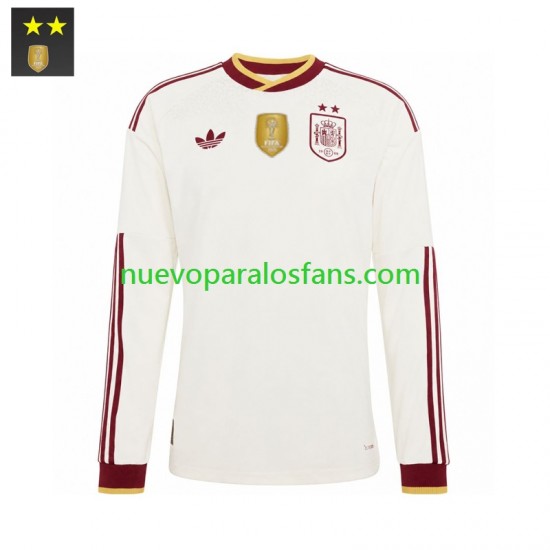 Camiseta de Fútbol España Hombre Exterior 2026-2027 Manga Larga