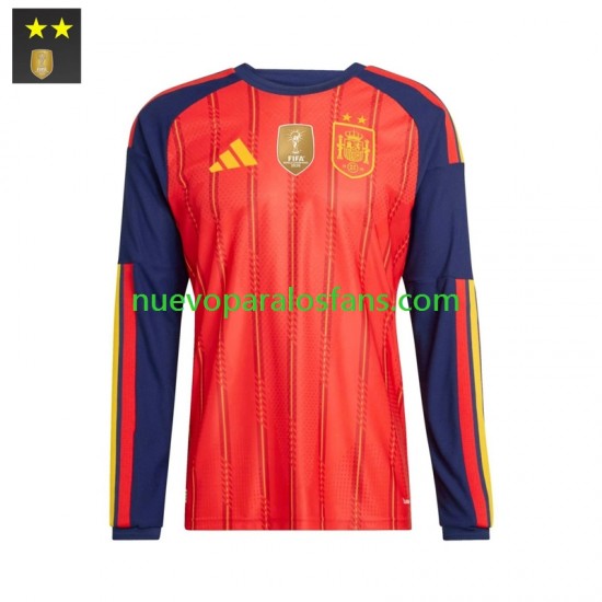 Camiseta de Fútbol España Hombre Casa 2026-2027 Manga Larga