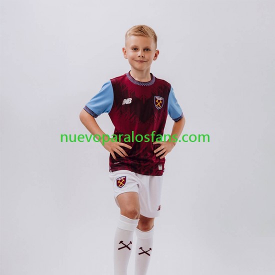 Camiseta de Fútbol West Ham United Niño Casa 2026-2027 Manga Corta