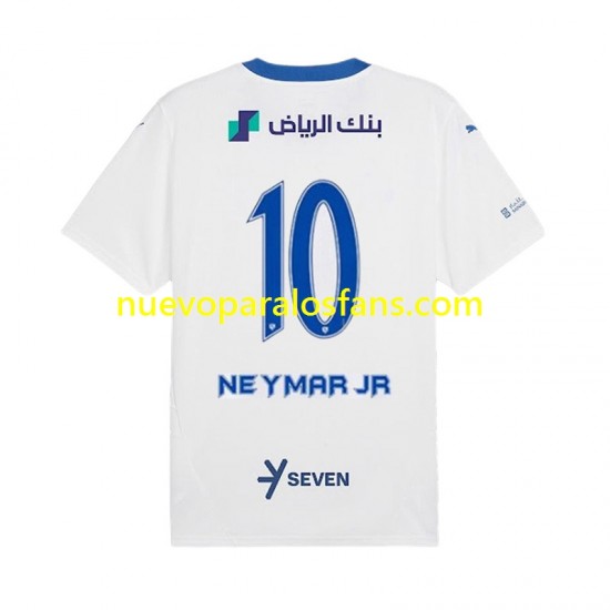 Camiseta de Fútbol Al Hilal Neymar JR 10 Hombre Exterior 2024-2025 Manga Corta