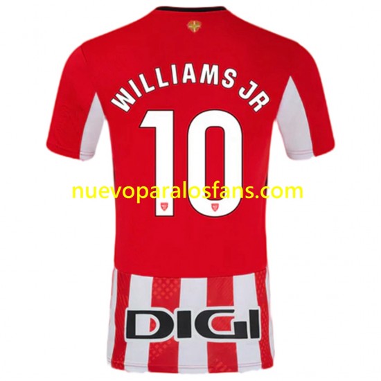 Camiseta de Fútbol Athletic Bilbao Williams JR 10 Hombre Casa 2024-2025 Manga Corta
