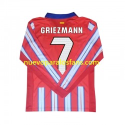 Camiseta de Fútbol Atlético Madrid Antoine Griezmann 7 Hombre Casa 2024-2025 Manga Larga