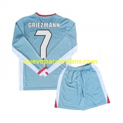Camiseta de Fútbol Atlético Madrid Antoine Griezmann 7 Niño Exterior 2024-2025 Manga Larga