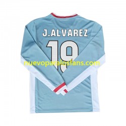 Camiseta de Fútbol Atlético Madrid Julian Alvarez 19 Hombre Exterior 2024-2025 Manga Larga