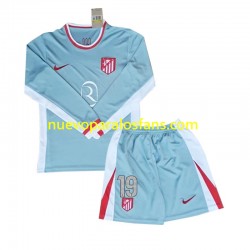 Camiseta de Fútbol Atlético Madrid Julian Alvarez 19 Niño Exterior 2024-2025 Manga Larga