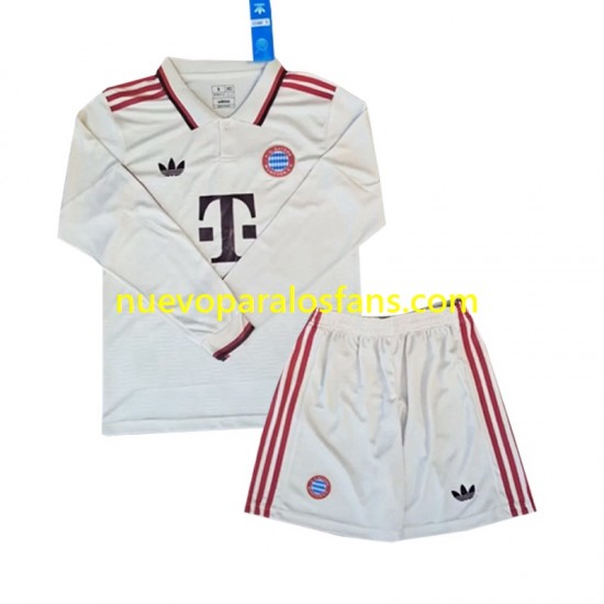 Camiseta de Fútbol Bayern de Múnich Niño Tercera 2024-2025 Manga Larga
