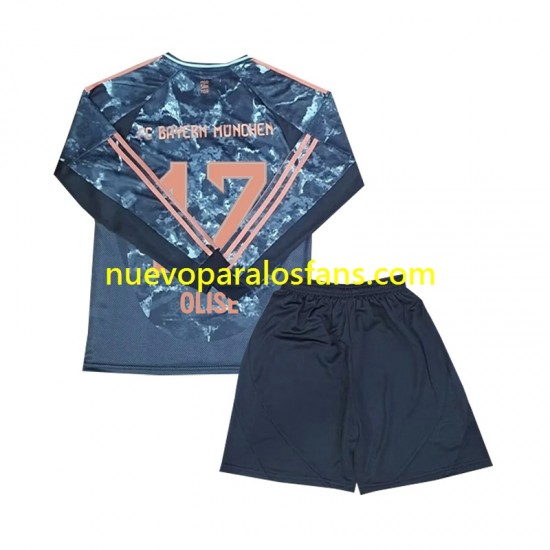 Camiseta de Fútbol Bayern de Múnich Olise 17 Niño Exterior 2024-2025 Manga Larga