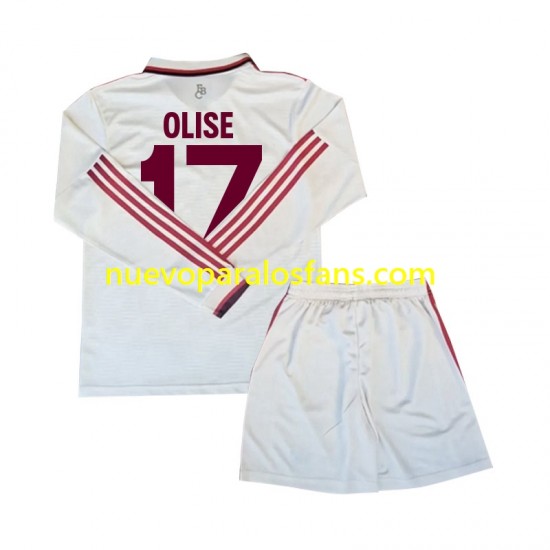 Camiseta de Fútbol Bayern de Múnich Olise 17 Niño Tercera 2024-2025 Manga Larga