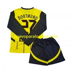 Camiseta de Fútbol Borussia Dortmund Karim Adeyemi 27 Niño Casa 2024-2025 Manga Larga