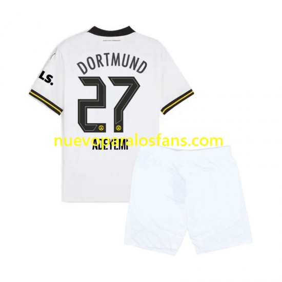 Camiseta de Fútbol Borussia Dortmund Karim Adeyemi 27 Niño Tercera 2024-2025 Manga Corta