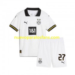 Camiseta de Fútbol Borussia Dortmund Karim Adeyemi 27 Niño Tercera 2024-2025 Manga Corta