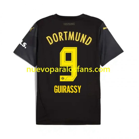 Camiseta de Fútbol Borussia Dortmund Serhou Guirassy 9 Hombre Exterior 2024-2025 Manga Corta