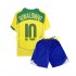 Camiseta de Fútbol Brasil Ronaldiho 10 Retro Niño Casa 2004 Manga Corta
