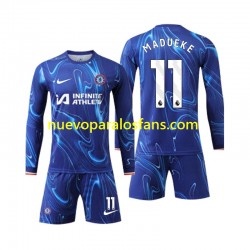 Camiseta de Fútbol Chelsea Madueke 11 Niño Casa 2024-2025 Manga Larga