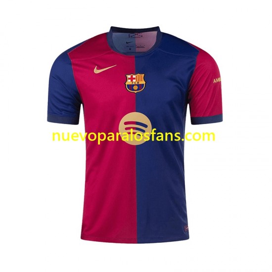 Camiseta de Fútbol FC Barcelona F. DE JONG 21 Hombre Casa 2024-2025 Manga Corta