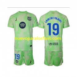 Camiseta de Fútbol FC Barcelona Lamine Yamal 19 Niño Tercera 2024-2025 Manga Corta