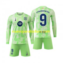 Camiseta de Fútbol FC Barcelona Robert Lewandowski 9 Niño Tercera 2024-2025 Manga Larga