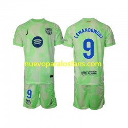 Camiseta de Fútbol FC Barcelona Robert Lewandowski 9 Niño Tercera 2024-2025 Manga Corta
