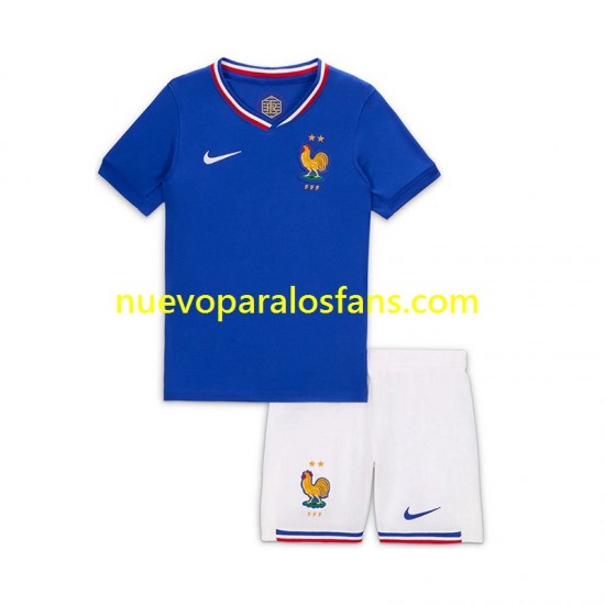 Camiseta de Fútbol Francia Bradley Barcola 20 Niño Casa 2024 Manga Corta