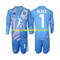 Camiseta de Fútbol Alemania Manuel Neuer 1 Portero Niño Cuarto 2024-2025 Manga Larga