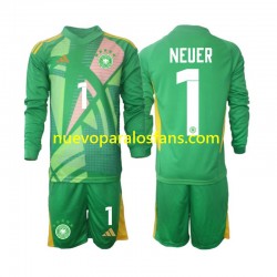 Camiseta de Fútbol Alemania Manuel Neuer 1 Portero Niño Tercera 2024-2025 Manga Larga