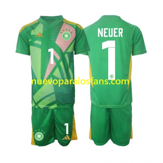 Camiseta de Fútbol Alemania Manuel Neuer 1 Portero Niño Tercera 2024-2025 Manga Corta