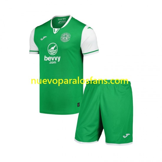 Camiseta de Fútbol Hibernian Niño Casa 2024-2025 Manga Corta