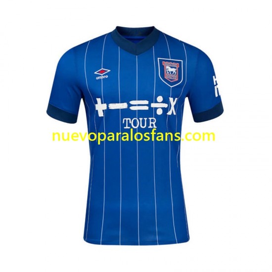 Camiseta de Fútbol Ipswich Town Hombre Casa 2024-2025 Manga Corta