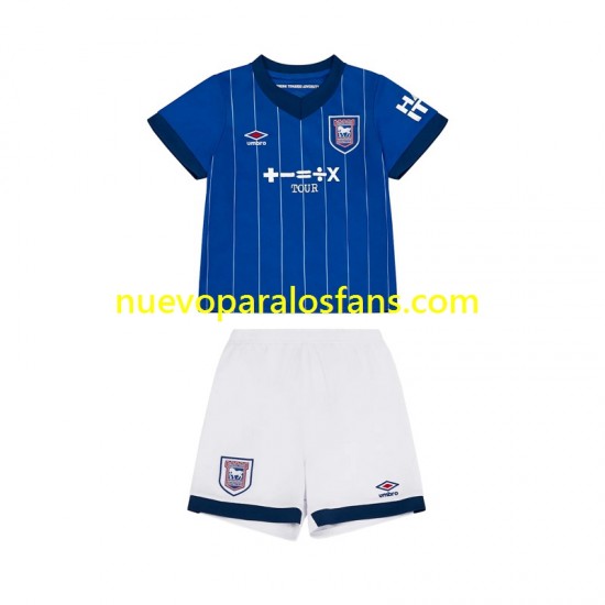 Camiseta de Fútbol Ipswich Town Niño Casa 2024-2025 Manga Corta