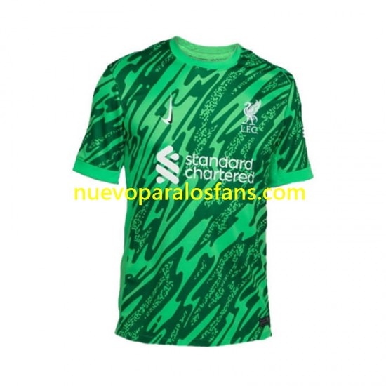 Camiseta de Fútbol Liverpool Portero Hombre Exterior 2024-2025 Manga Corta