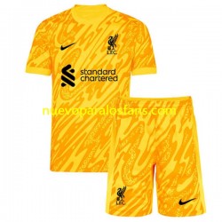 Camiseta de Fútbol Liverpool Portero Niño Cuarto 2024-2025 Manga Corta