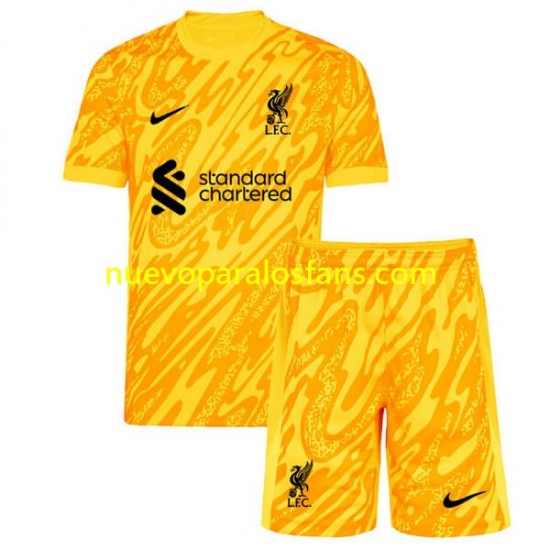 Camiseta de Fútbol Liverpool Portero Niño Cuarto 2024-2025 Manga Corta