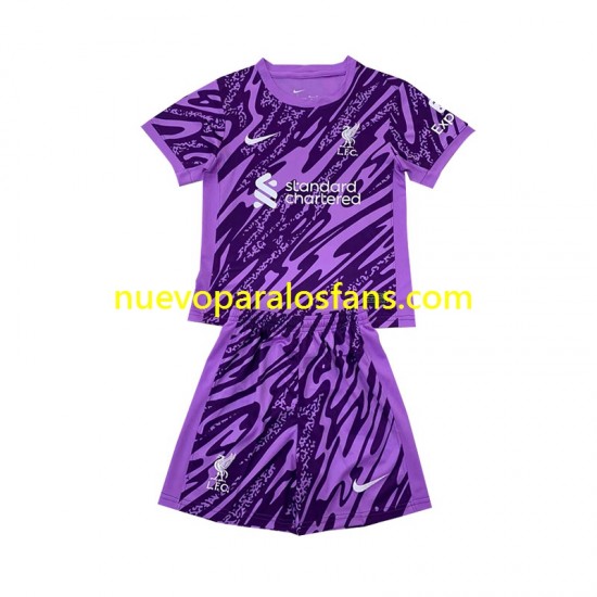 Camiseta de Fútbol Liverpool Portero Niño Tercera 2024-2025 Manga Corta