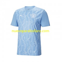 Camiseta de Fútbol Manchester City Pre-Match Hombre Casa 2024-2025 Manga Corta