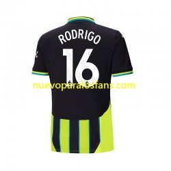 Camiseta de Fútbol Manchester City RODRIGO 16 Hombre Exterior 2024-2025 Manga Corta