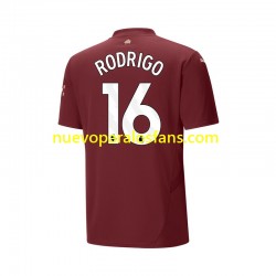 Camiseta de Fútbol Manchester City RODRIGO 16 Hombre Tercera 2024-2025 Manga Corta