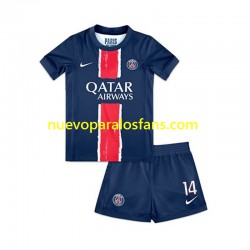 Camiseta de Fútbol Paris Saint-Germain Desire Doue 14 Niño Casa 2024-2025 Manga Corta