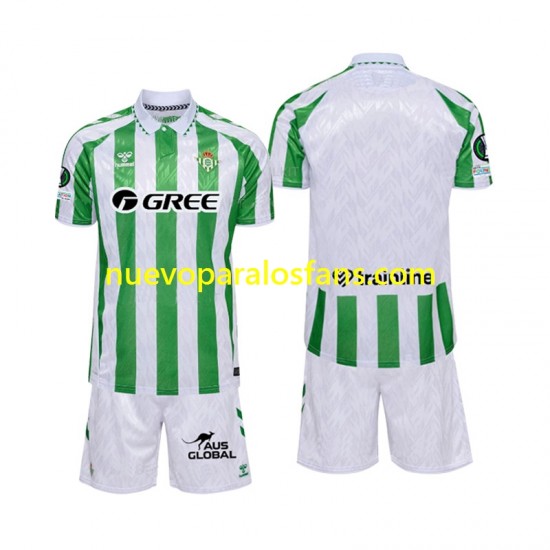 Camiseta de Fútbol Real Betis Niño Casa 2024-2025 Manga Corta