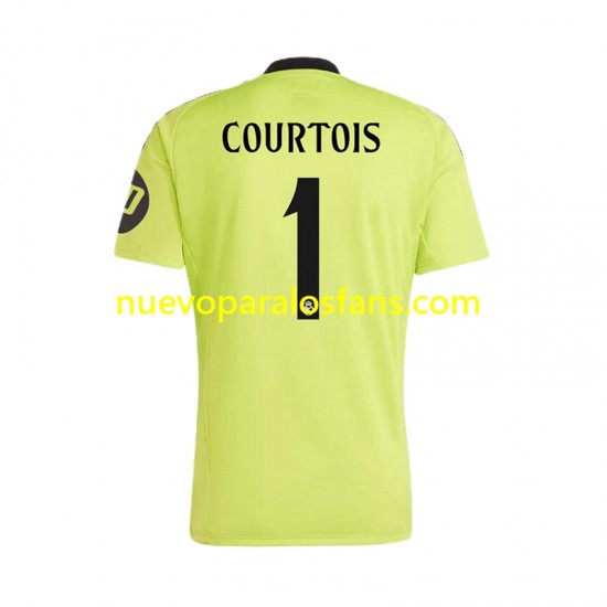 Camiseta de Fútbol Real Madrid COURTOIS 1 Portero Hombre Tercera 2024-2025 Manga Corta