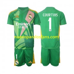 Camiseta de Fútbol Real Madrid Thibaut Courtois 1 Portero Niño Tercera 2024-2025 Manga Corta