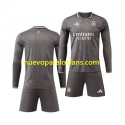 Camiseta de Fútbol Real Madrid Niño Tercera 2024-2025 Manga Larga