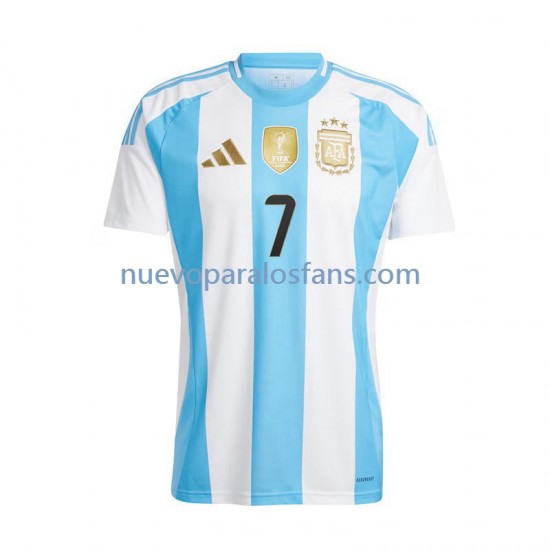 Camiseta de Fútbol Argentina De Paul 7 Hombre Casa 2024 Manga Corta