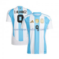 Camiseta de Fútbol Argentina Julian Alvarez 9 Hombre Casa 2024 Manga Corta