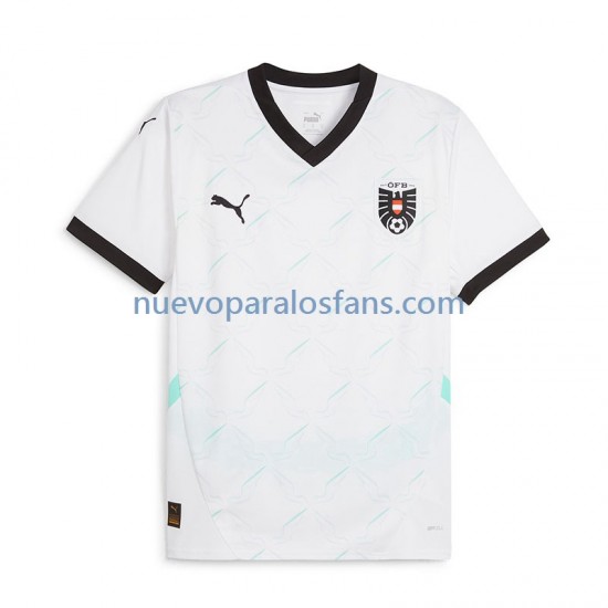 Camiseta de Fútbol Austria Hombre Exterior Euro 2024 Manga Corta