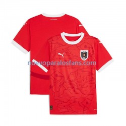 Camiseta de Fútbol Austria Hombre Casa Euro 2024 Manga Corta