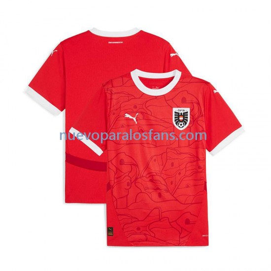 Camiseta de Fútbol Austria Hombre Casa Euro 2024 Manga Corta