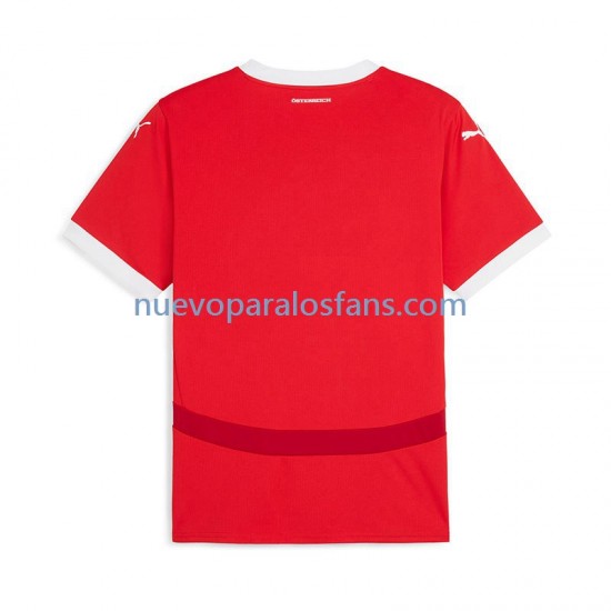 Camiseta de Fútbol Austria Hombre Casa Euro 2024 Manga Corta