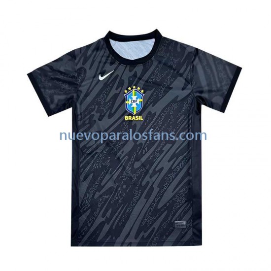 Camiseta de Fútbol Brasil Portero Hombre Exterior 2024 Manga Corta